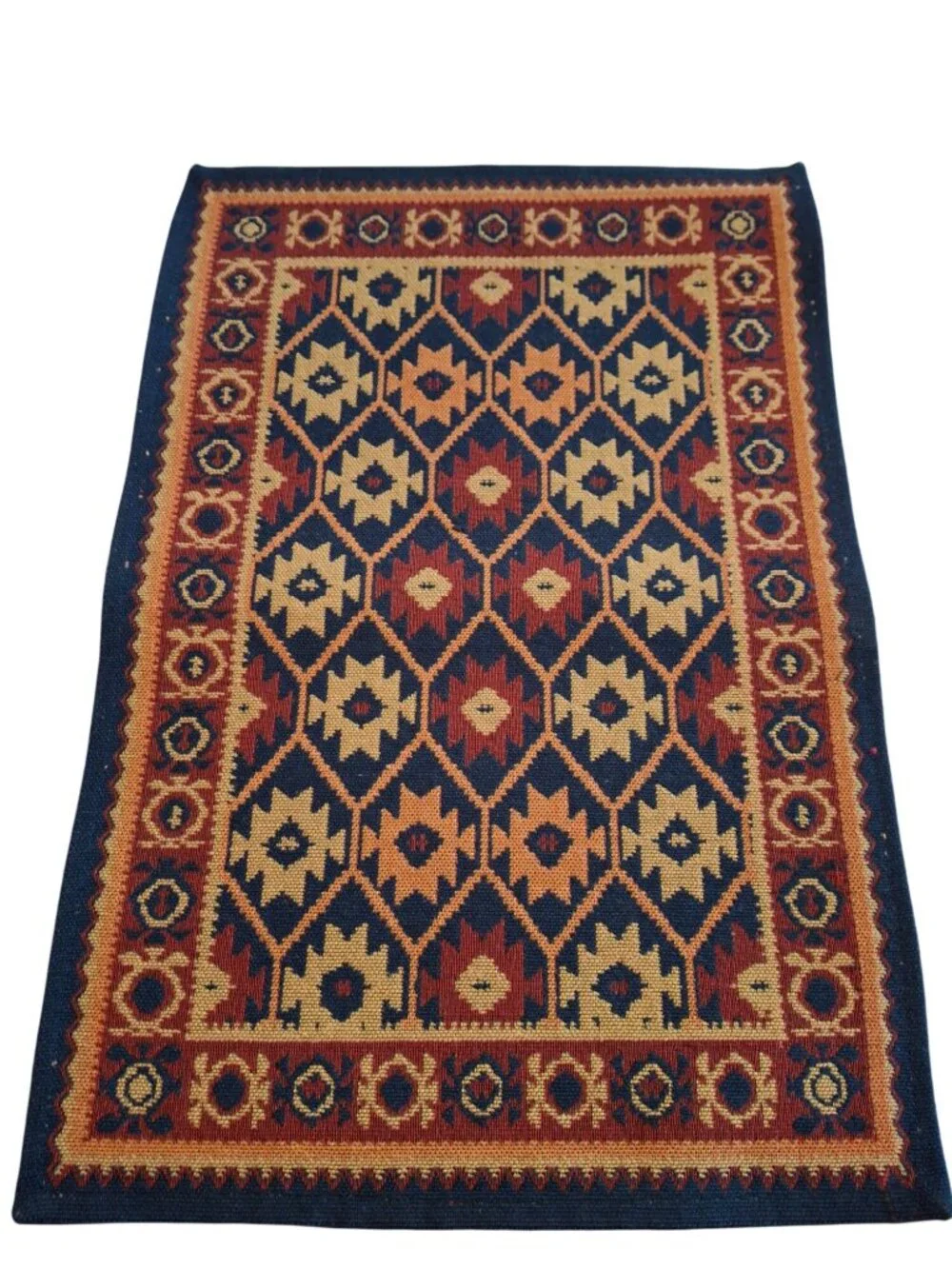 Vintage Southwestern Aztec Woven Tapestry Placemats Set of 5 Boho